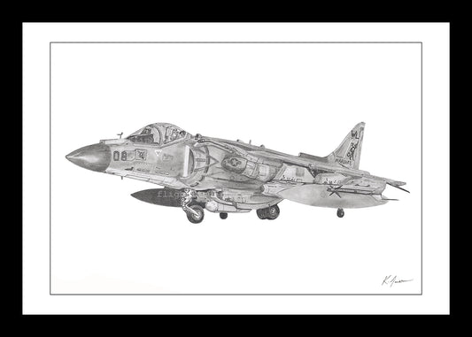 AV-8B Harrier Plus VMA-311 USMC Limited Edition 11x17 Aviation Art Print