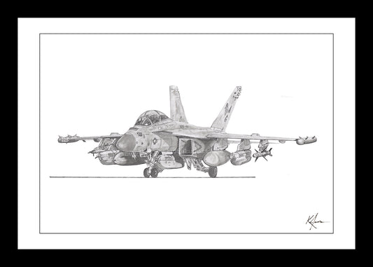 EA-18 Growler EAS-140 Navy Limited Edition Aviation Print 11x17